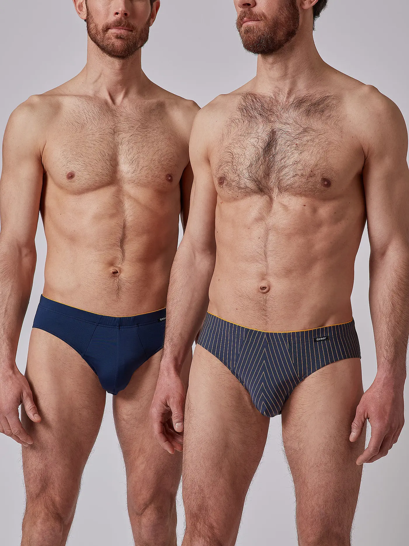 SKINY | Brasil-Slip 2er Pkg. "Power Line" (Blackstripe Selection) | blau